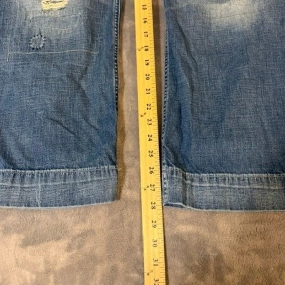 Ralph Lauren Polo Patchwork Sportsman Repaired Utility Denim Western Jeans 34x28